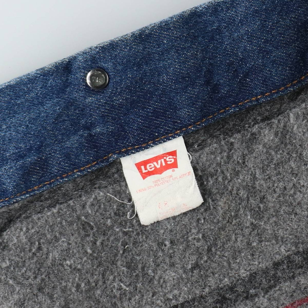 90'S Levi's 71506-0316 Denim Jacket, Made in USA, Men's XXL, Vintage cotton blue type Vintage Second Hand
