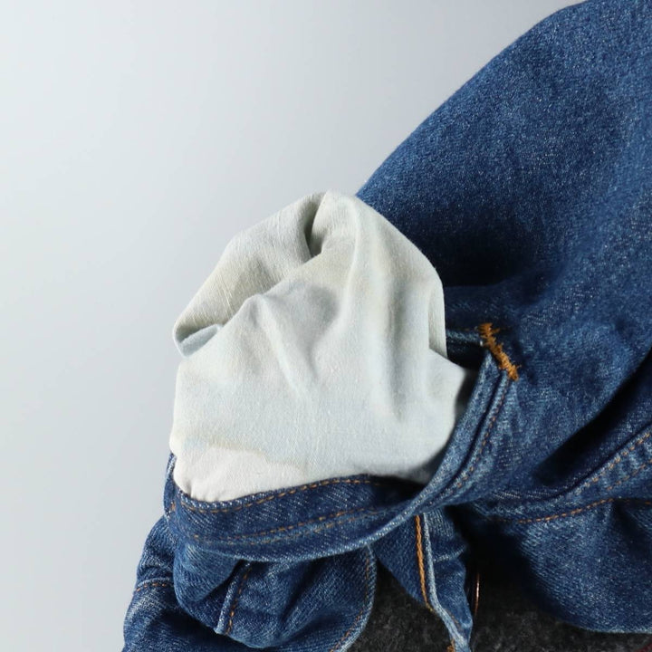 90'S Levi's 71506-0316 Denim Jacket, Made in USA, Men's XXL, Vintage cotton blue type Vintage Second Hand