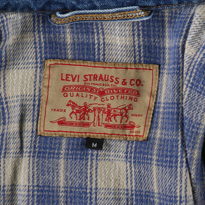 90'S Levi's denim jacket, denim jacket, made in the USA, men's size M, vintage cotton navy blue type Vintage Second Hand