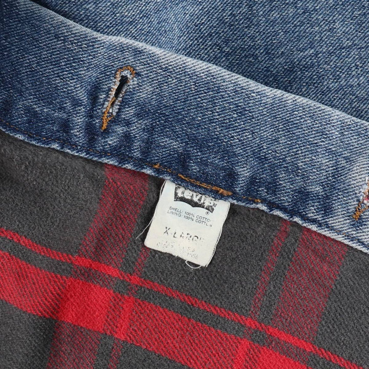 1990'S Levi's 70427-4391 Denim Jacket, Made in USA, Men's XL equivalent, Vintage. cotton blue type Vintage Second Hand