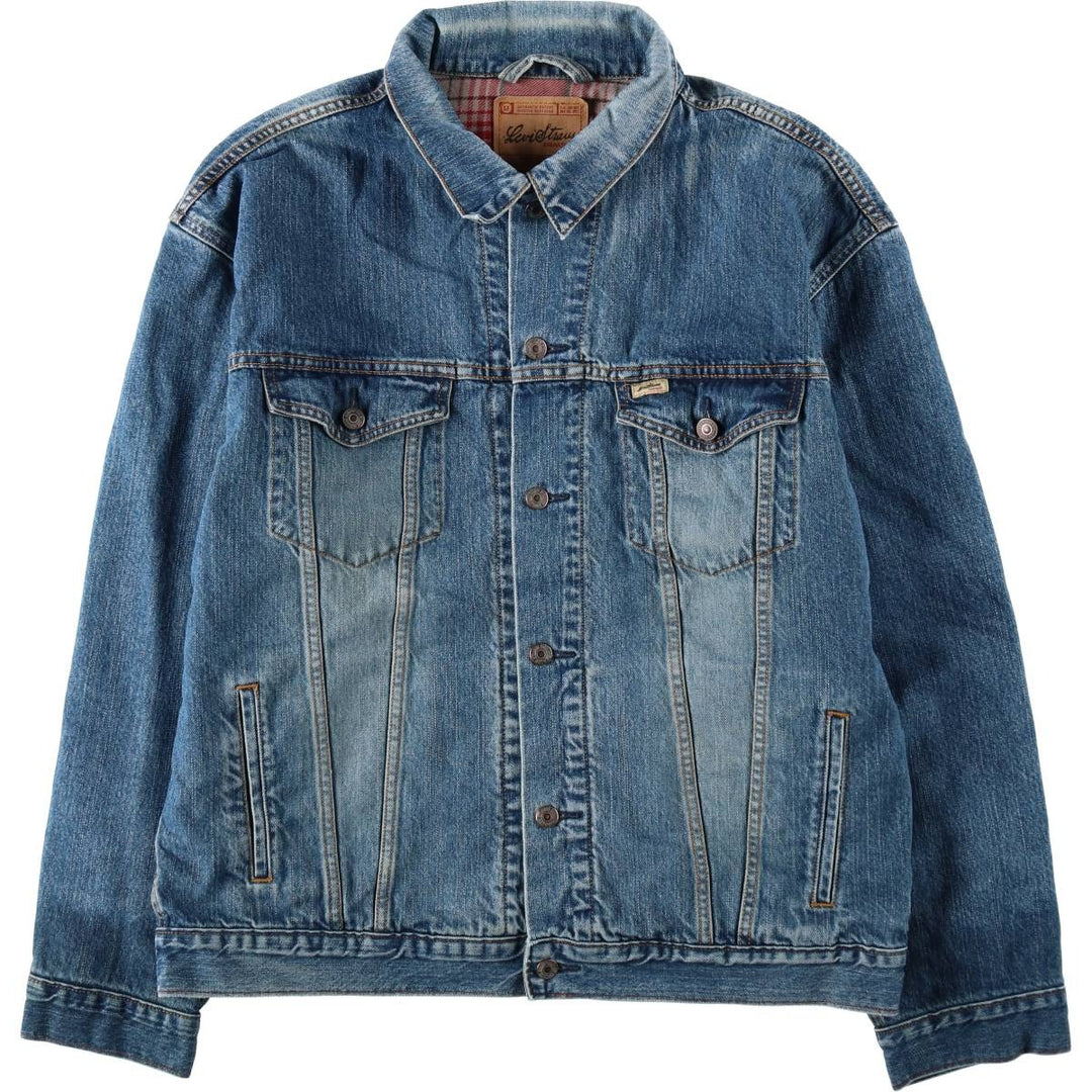 2000'S Levi's Signature padded denim jacket (men's size XL equivalent) cotton blue type Vintage Second Hand