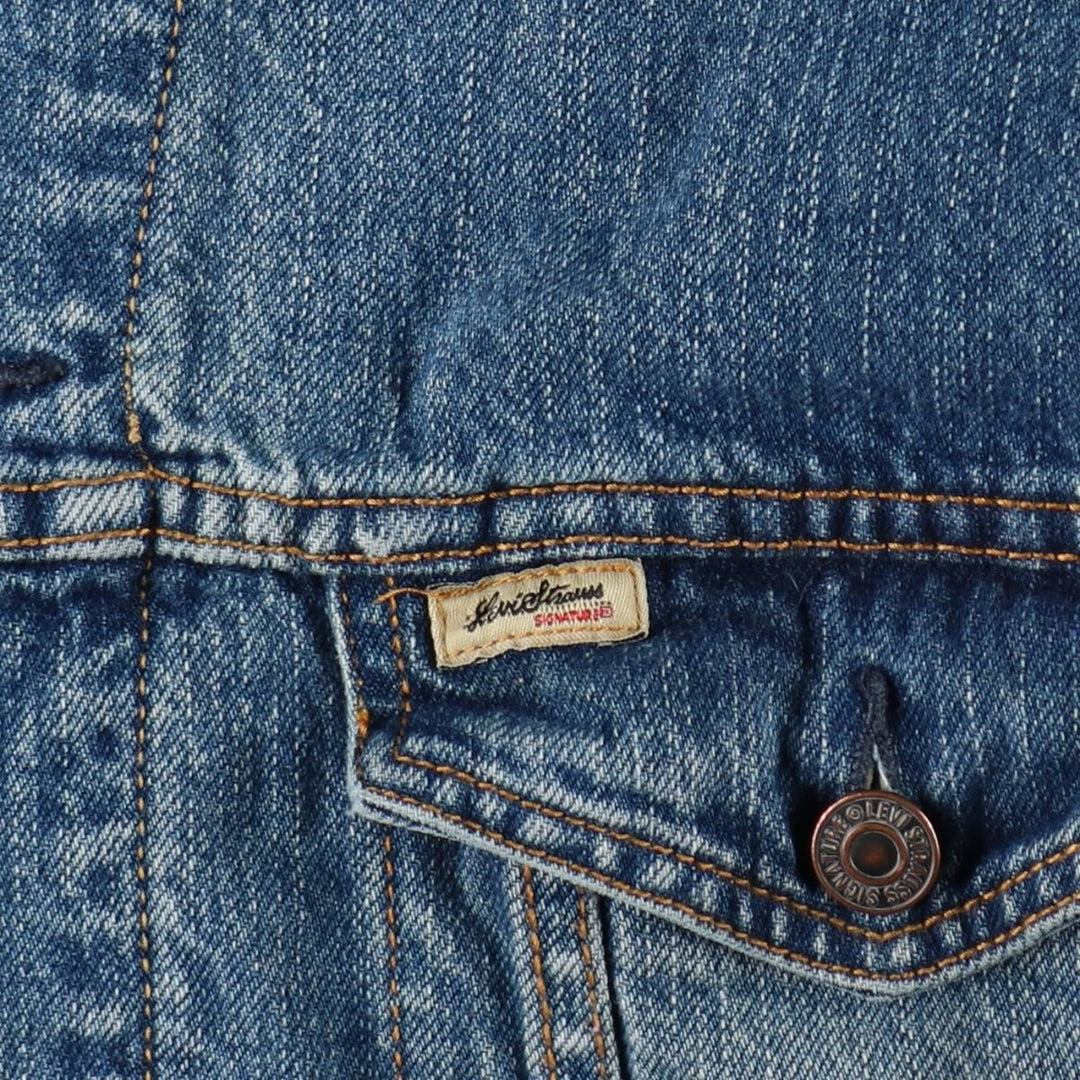 2000'S Levi's Signature padded denim jacket (men's size XL equivalent) cotton blue type Vintage Second Hand