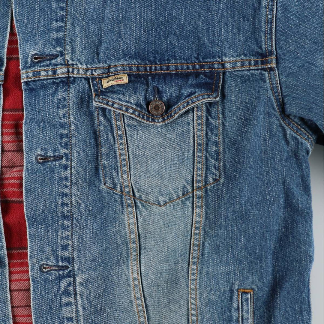 2000'S Levi's Signature padded denim jacket (men's size XL equivalent) cotton blue type Vintage Second Hand