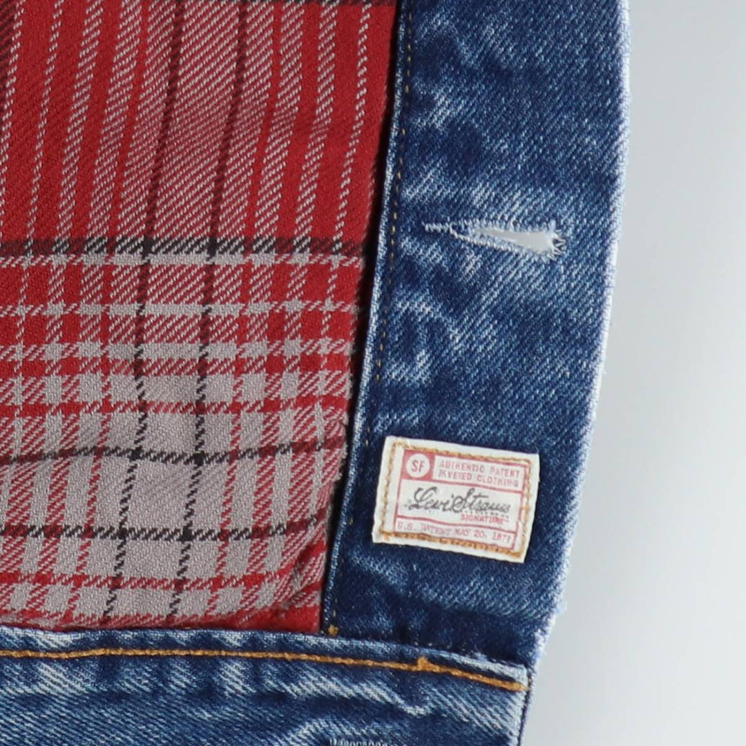 Levi's Signature Padded Denim Jacket (Men's Size XL) cotton blue type Vintage Second Hand