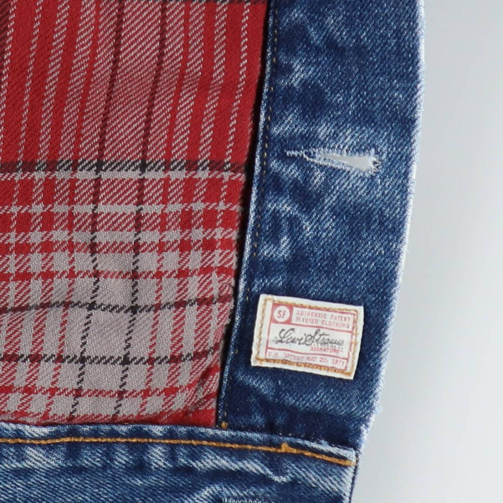 Levi's Signature Padded Denim Jacket (Men's Size XL) cotton blue type Vintage Second Hand