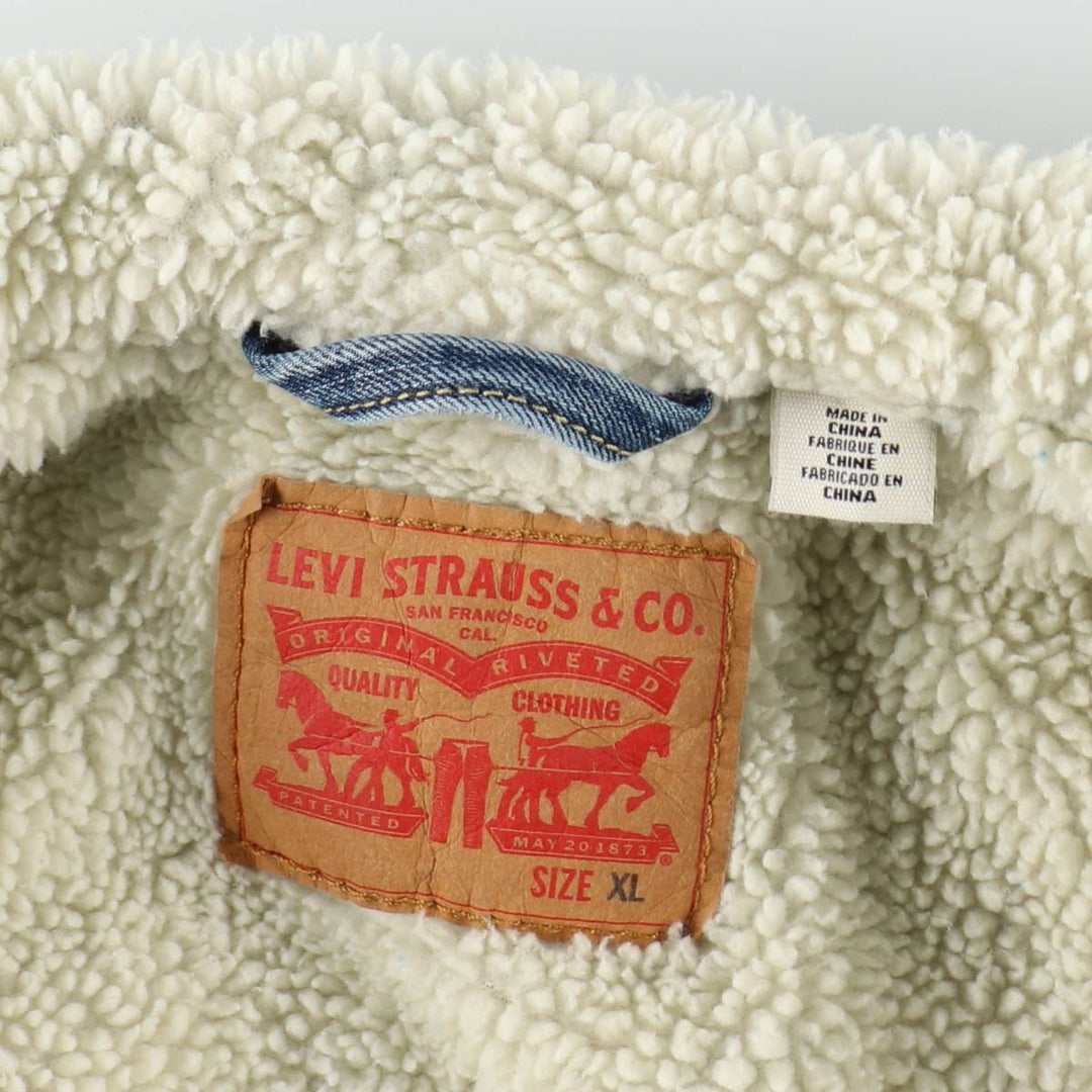 Levi's Padded Denim Jacket, Men's Size XL cotton blue type Vintage Second Hand
