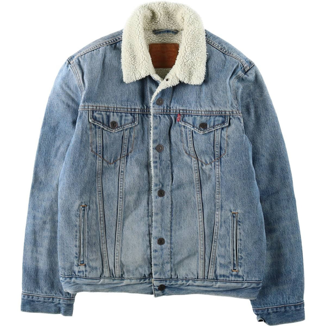 Levi's padded denim jacket, size L, men's cotton blue type Vintage Second Hand