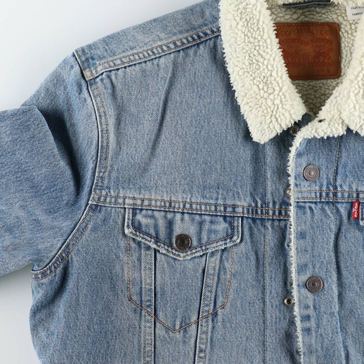 Levi's padded denim jacket, size L, men's cotton blue type Vintage Second Hand