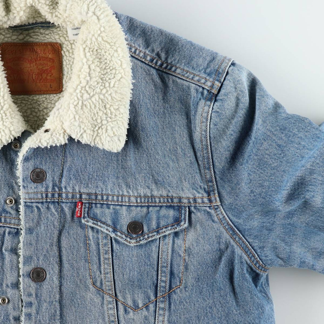 Levi's padded denim jacket, size L, men's cotton blue type Vintage Second Hand