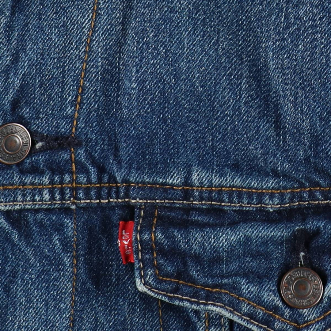 Levi's 70598 Padded Denim Boa Jacket, Men's Size L (approx.) cotton blue type Vintage Second Hand