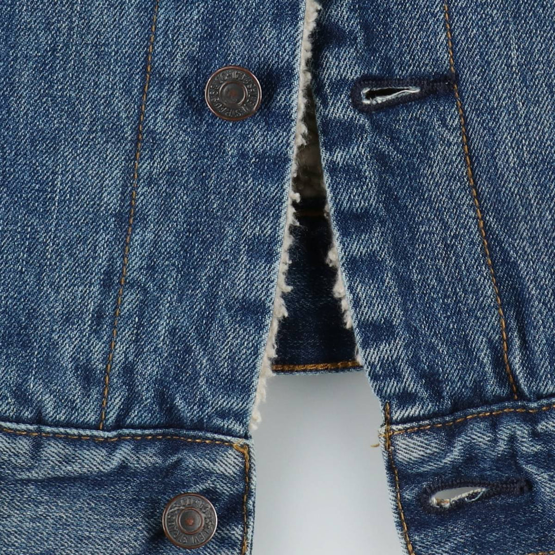 Levi's 70598 Padded Denim Boa Jacket, Men's Size L (approx.) cotton blue type Vintage Second Hand