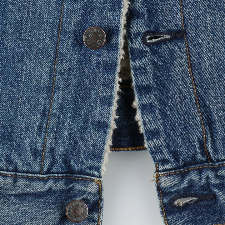 Levi's 70598 Padded Denim Boa Jacket, Men's Size L (approx.) cotton blue type Vintage Second Hand