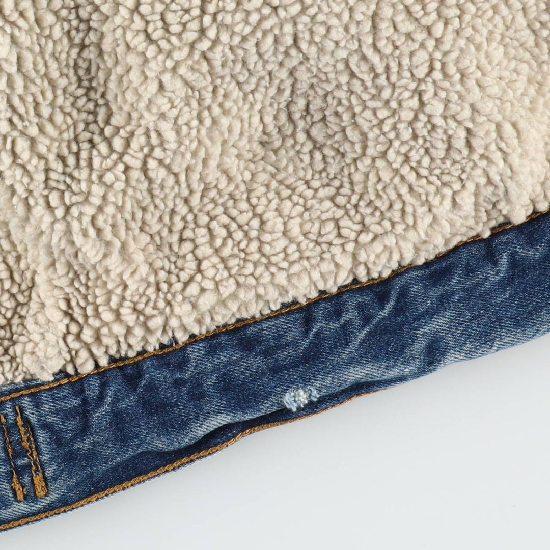 Levi's 70598 Padded Denim Boa Jacket, Men's Size L (approx.) cotton blue type Vintage Second Hand