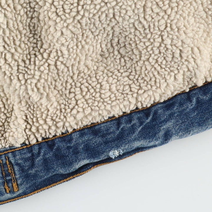 Levi's 70598 Padded Denim Boa Jacket, Men's Size L (approx.) cotton blue type Vintage Second Hand