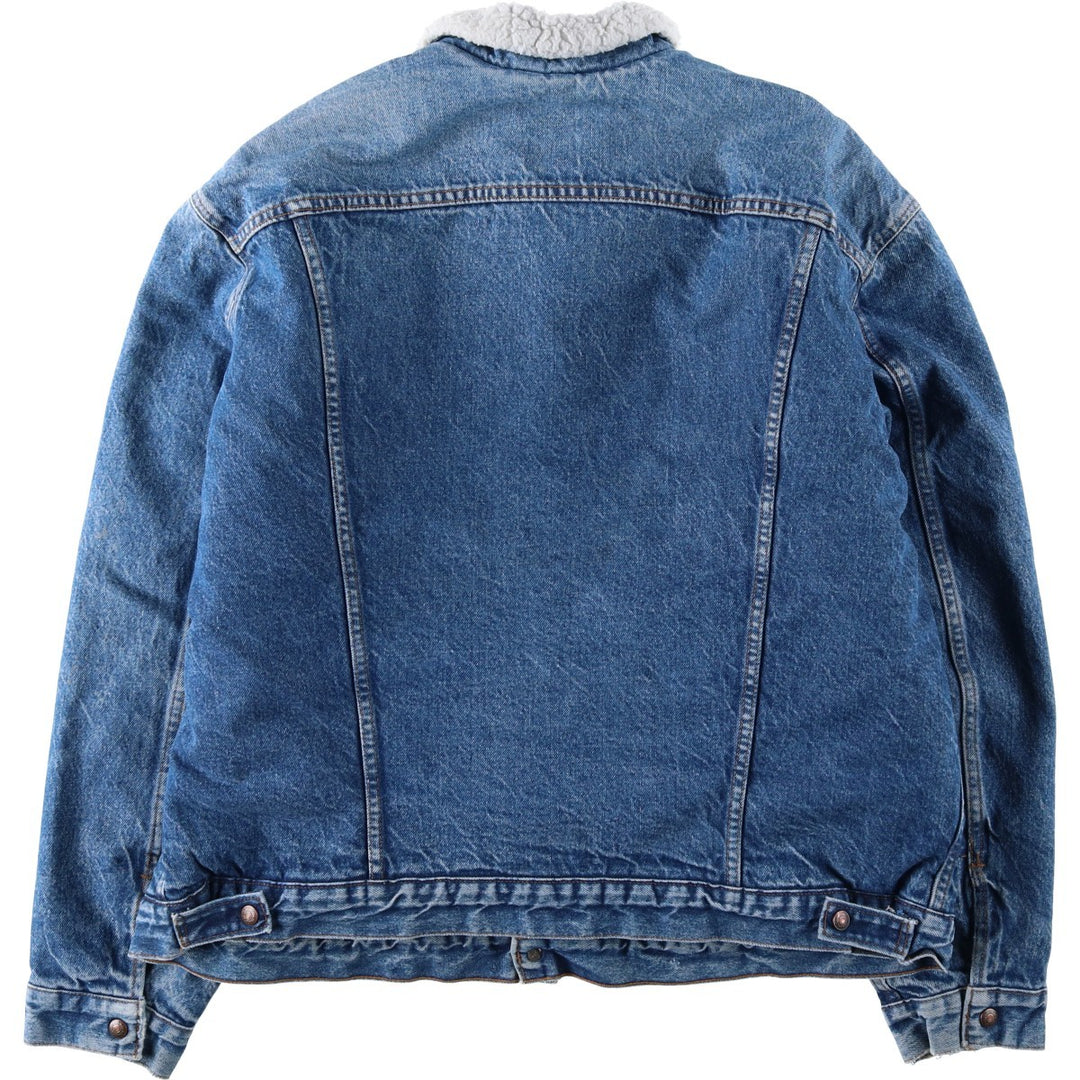 1990'S Levi's 71608-0216 Padded Denim Boa Jacket, Made in USA, Men's XXL equivalent. cotton blue type Vintage Second Hand