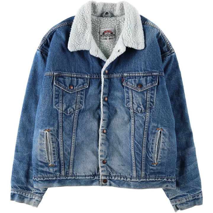 90'S Levi's Padded Denim Jacket, Men's Size XL, Vintage unclear blue type Vintage Second Hand