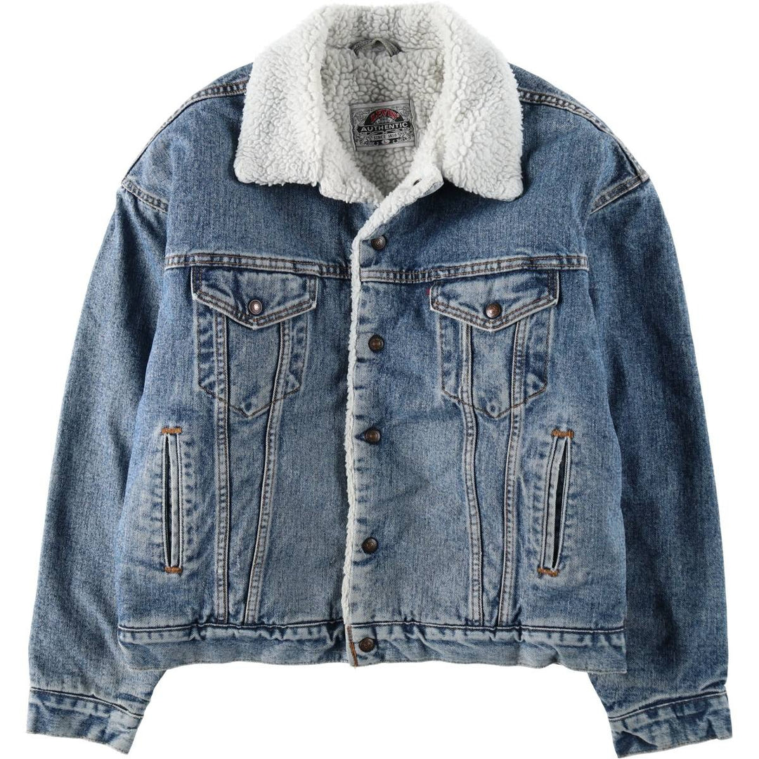 1990'S Levi's 70609-4891 Padded Denim Boa Jacket, Made in USA, Men's Size L (approx.), Vintage cotton blue type Vintage Second Hand