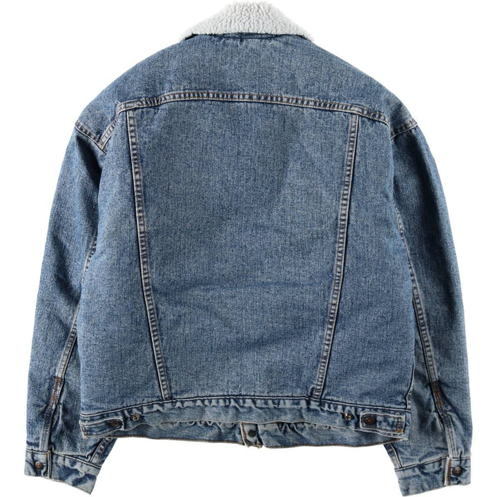 1990'S Levi's 70609-4891 Padded Denim Boa Jacket, Made in USA, Men's Size L (approx.), Vintage cotton blue type Vintage Second Hand