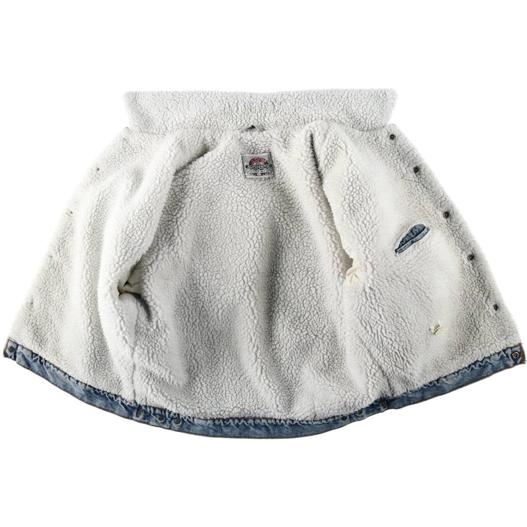 1990'S Levi's 70609-4891 Padded Denim Boa Jacket, Made in USA, Men's Size L (approx.), Vintage cotton blue type Vintage Second Hand