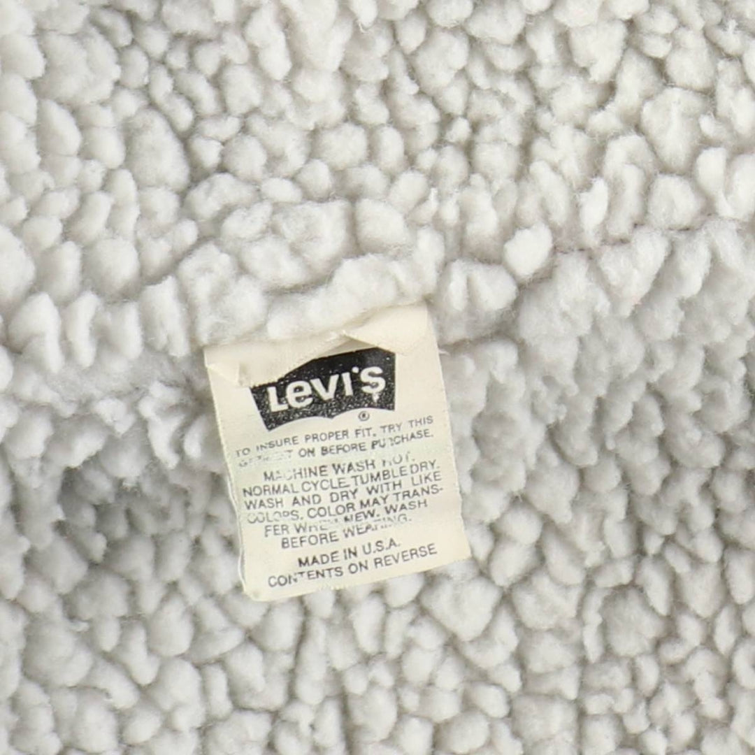 1990'S Levi's 70609-4891 Padded Denim Boa Jacket, Made in USA, Men's Size L (approx.), Vintage cotton blue type Vintage Second Hand