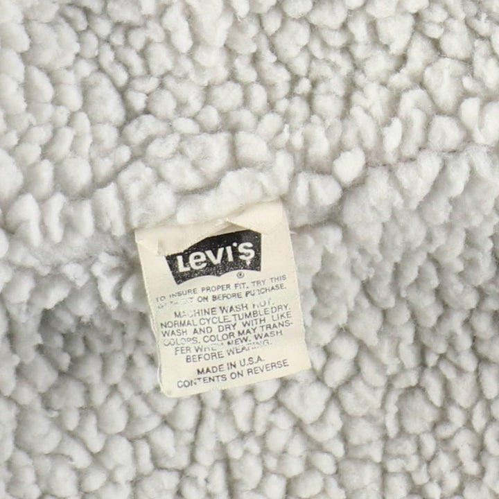 1990'S Levi's 70609-4891 Padded Denim Boa Jacket, Made in USA, Men's Size L (approx.), Vintage cotton blue type Vintage Second Hand