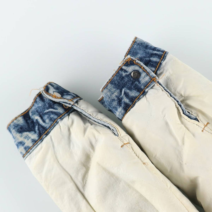 1990'S Levi's 70609-4891 Padded Denim Boa Jacket, Made in USA, Men's Size L (approx.), Vintage cotton blue type Vintage Second Hand
