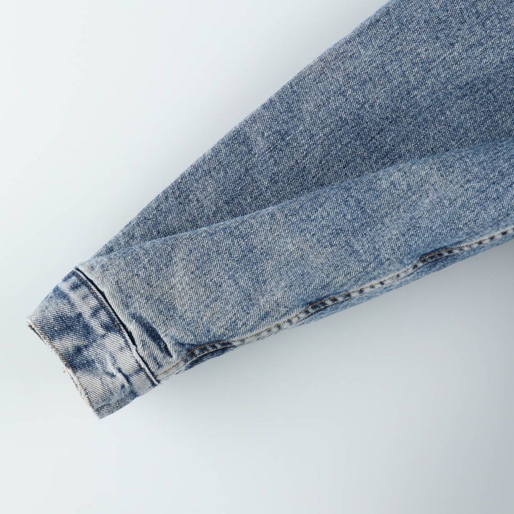 1990'S Levi's 70609-4891 Padded Denim Boa Jacket, Made in USA, Men's Size L (approx.), Vintage cotton blue type Vintage Second Hand