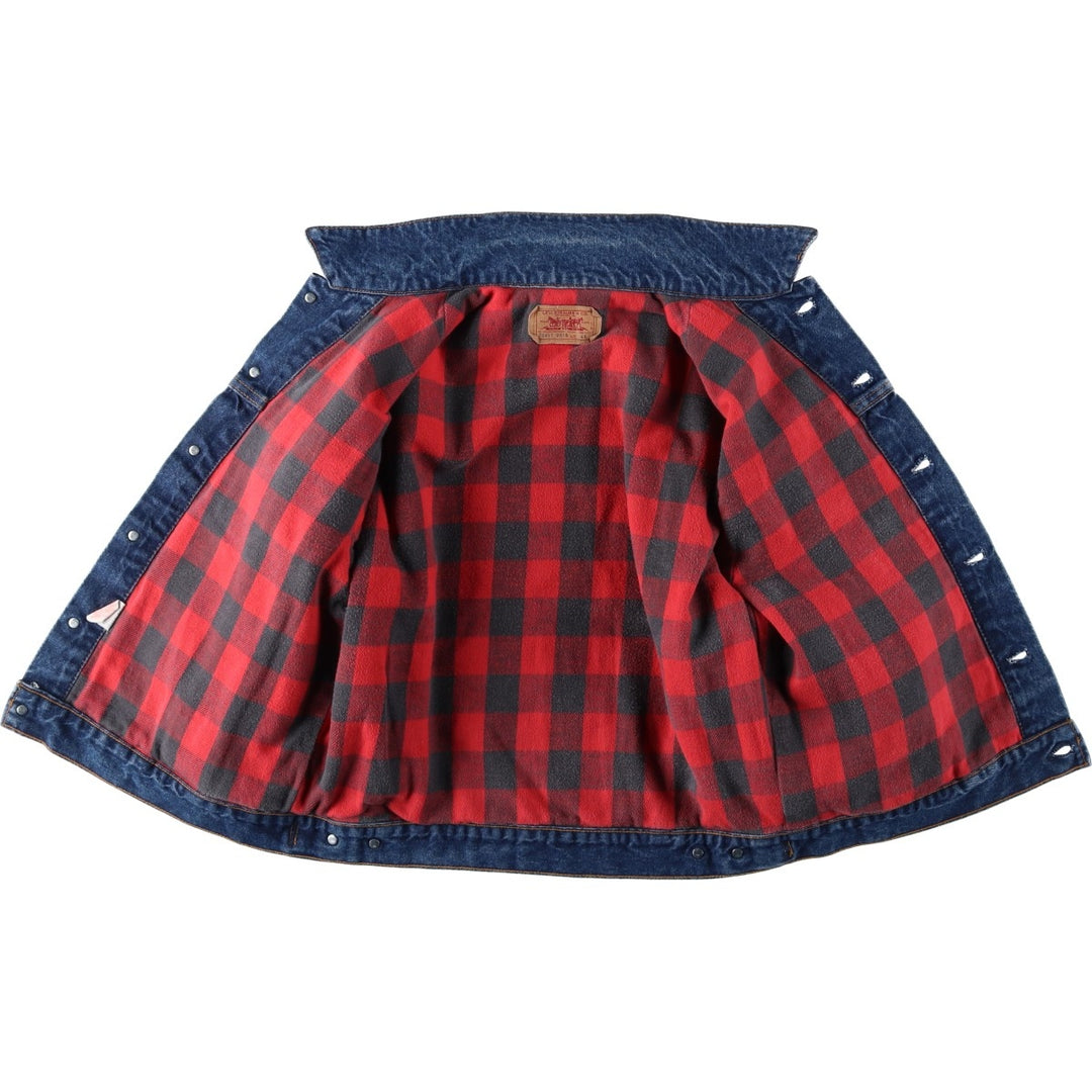 90'S Levi's 70411-0816 Denim Jacket, Made in USA, Men's Size L, Vintage cotton blue type Vintage Second Hand