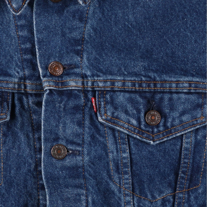 90'S Levi's 70411-0816 Denim Jacket, Made in USA, Men's Size L, Vintage cotton blue type Vintage Second Hand