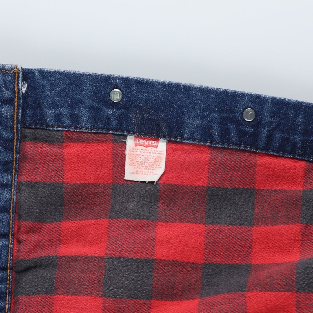 90'S Levi's 70411-0816 Denim Jacket, Made in USA, Men's Size L, Vintage cotton blue type Vintage Second Hand