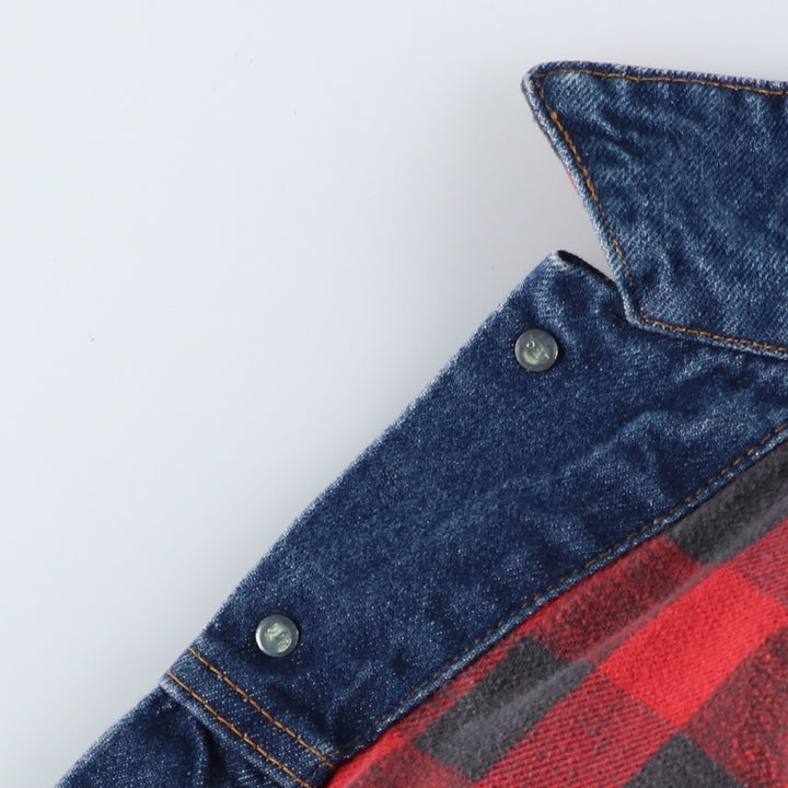 90'S Levi's 70411-0816 Denim Jacket, Made in USA, Men's Size L, Vintage cotton blue type Vintage Second Hand