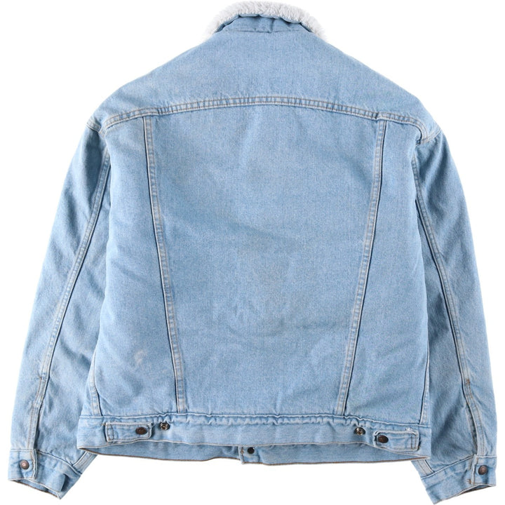 1980'S Levi's 70609-0234 Padded Denim Boa Jacket, Made in USA, Men's Size L (Equivalent), Vintage cotton Blue type light blue Vintage Second Hand