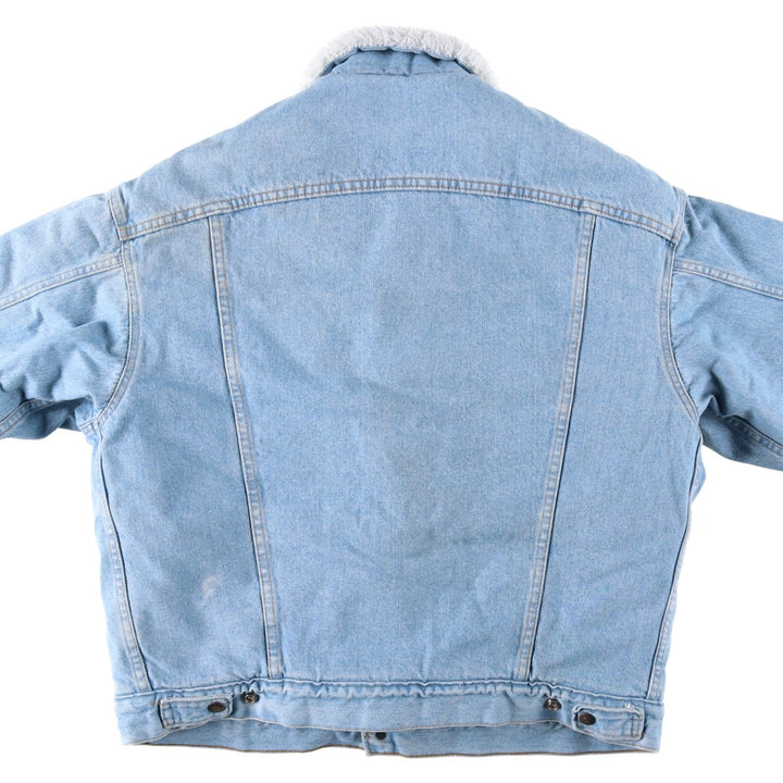 1980'S Levi's 70609-0234 Padded Denim Boa Jacket, Made in USA, Men's Size L (Equivalent), Vintage cotton Blue type light blue Vintage Second Hand