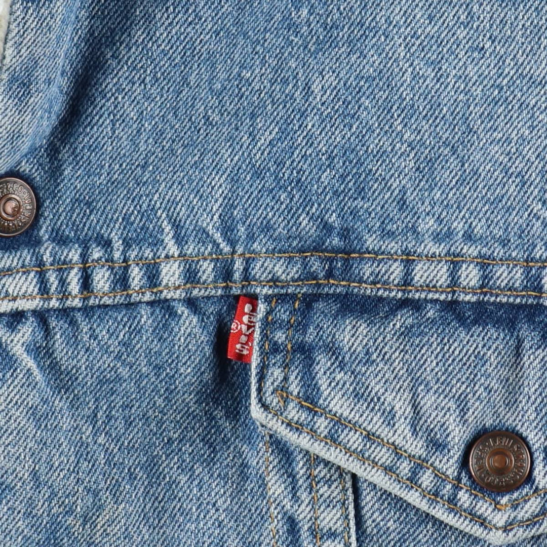 80s-90'S Levi's 70608-0216 Padded Denim Boa Jacket, Made in USA, Men's XL equivalent, Vintage cotton blue type Vintage Second Hand