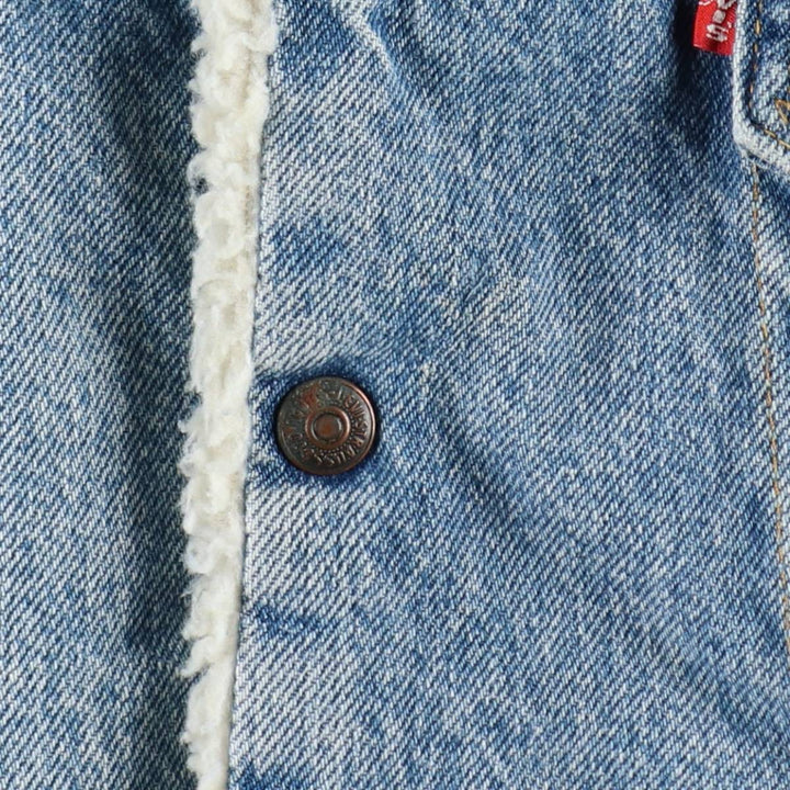 80s-90'S Levi's 70608-0216 Padded Denim Boa Jacket, Made in USA, Men's XL equivalent, Vintage cotton blue type Vintage Second Hand