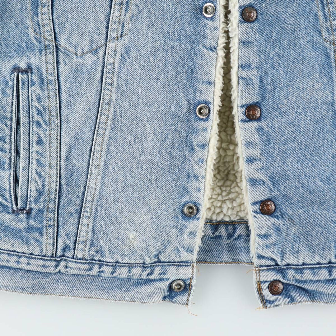 80s-90'S Levi's 70608-0216 Padded Denim Boa Jacket, Made in USA, Men's XL equivalent, Vintage cotton blue type Vintage Second Hand