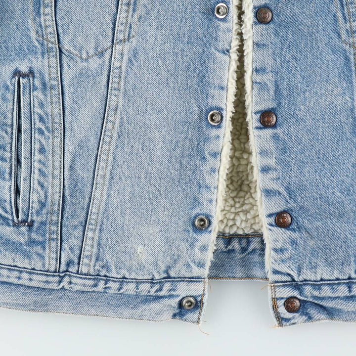 80s-90'S Levi's 70608-0216 Padded Denim Boa Jacket, Made in USA, Men's XL equivalent, Vintage cotton blue type Vintage Second Hand