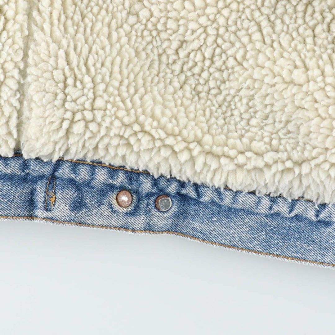 80s-90'S Levi's 70608-0216 Padded Denim Boa Jacket, Made in USA, Men's XL equivalent, Vintage cotton blue type Vintage Second Hand