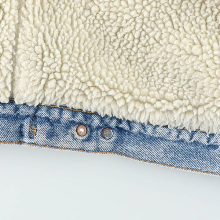 80s-90'S Levi's 70608-0216 Padded Denim Boa Jacket, Made in USA, Men's XL equivalent, Vintage cotton blue type Vintage Second Hand