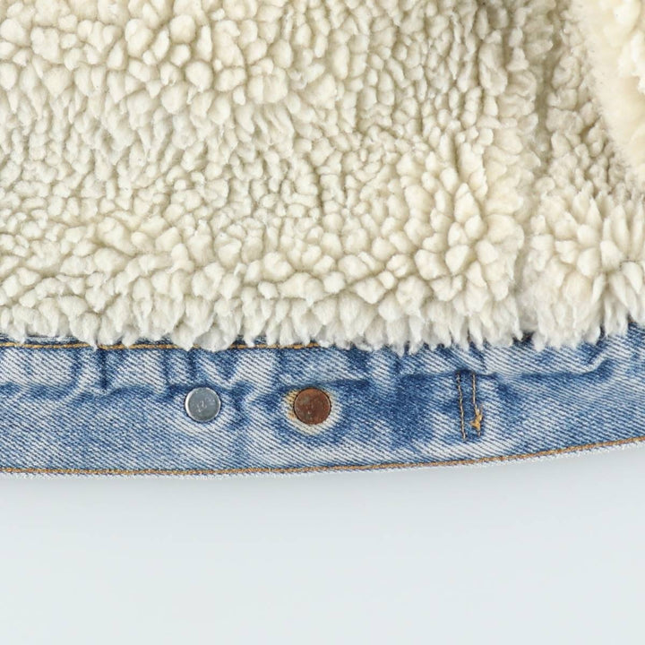 80s-90'S Levi's 70608-0216 Padded Denim Boa Jacket, Made in USA, Men's XL equivalent, Vintage cotton blue type Vintage Second Hand