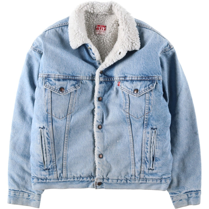 80s-90'S Levi's 70609-0214 Padded Denim Boa Jacket, Made in USA, Men's Size M (Equivalent), Vintage cotton blue type Vintage Second Hand