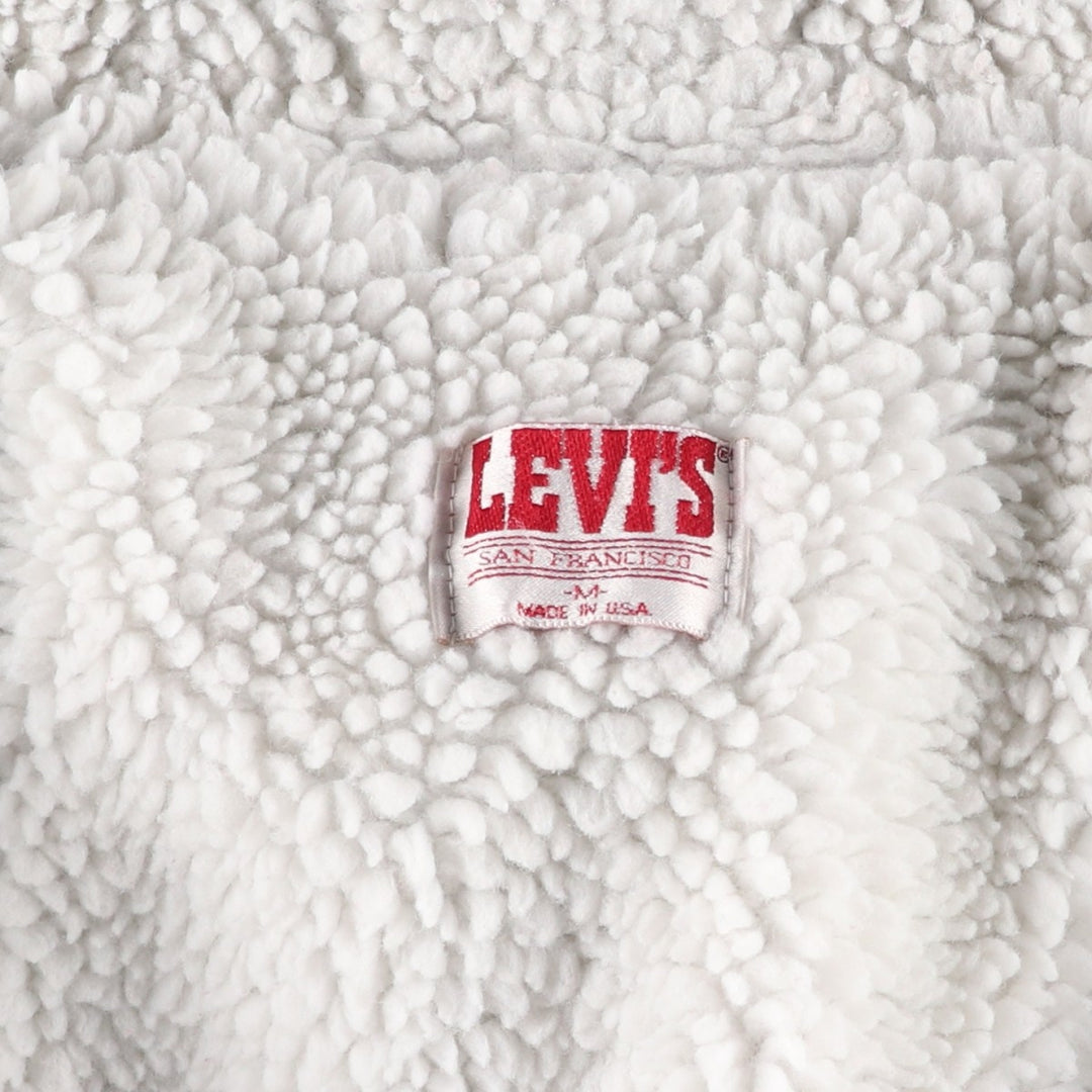 80s-90'S Levi's 70609-0214 Padded Denim Boa Jacket, Made in USA, Men's Size M (Equivalent), Vintage cotton blue type Vintage Second Hand