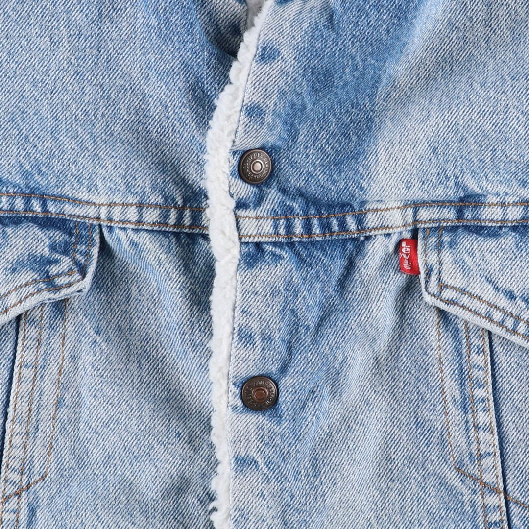 80s-90'S Levi's 70609-0214 Padded Denim Boa Jacket, Made in USA, Men's Size M (Equivalent), Vintage cotton blue type Vintage Second Hand