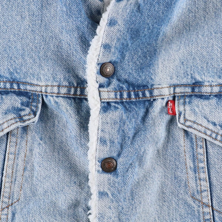 80s-90'S Levi's 70609-0214 Padded Denim Boa Jacket, Made in USA, Men's Size M (Equivalent), Vintage cotton blue type Vintage Second Hand