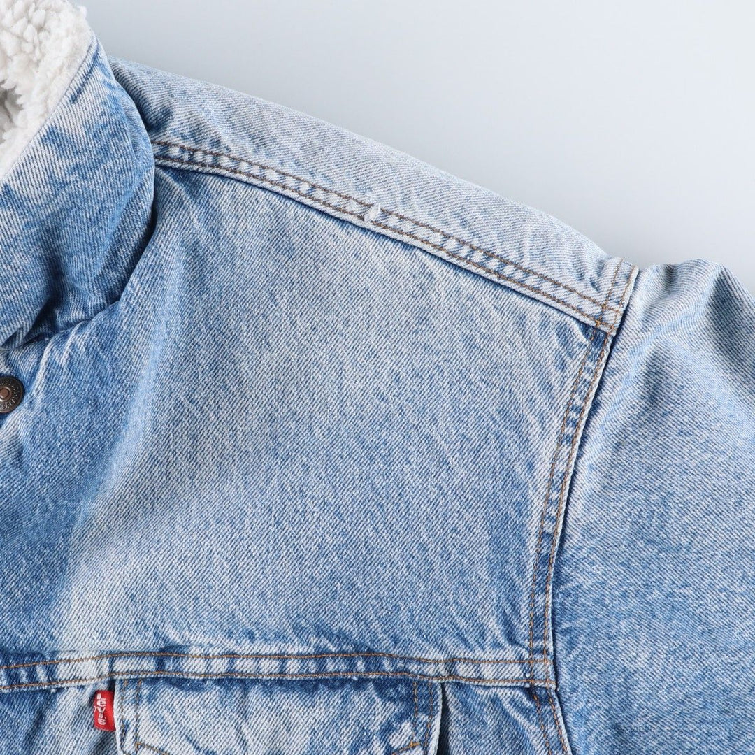 80s-90'S Levi's 70609-0214 Padded Denim Boa Jacket, Made in USA, Men's Size M (Equivalent), Vintage cotton blue type Vintage Second Hand