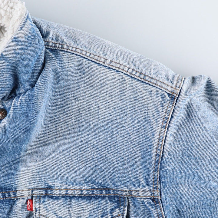 80s-90'S Levi's 70609-0214 Padded Denim Boa Jacket, Made in USA, Men's Size M (Equivalent), Vintage cotton blue type Vintage Second Hand