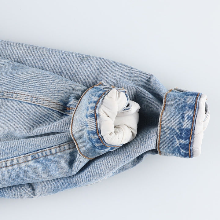 80s-90'S Levi's 70609-0214 Padded Denim Boa Jacket, Made in USA, Men's Size M (Equivalent), Vintage cotton blue type Vintage Second Hand
