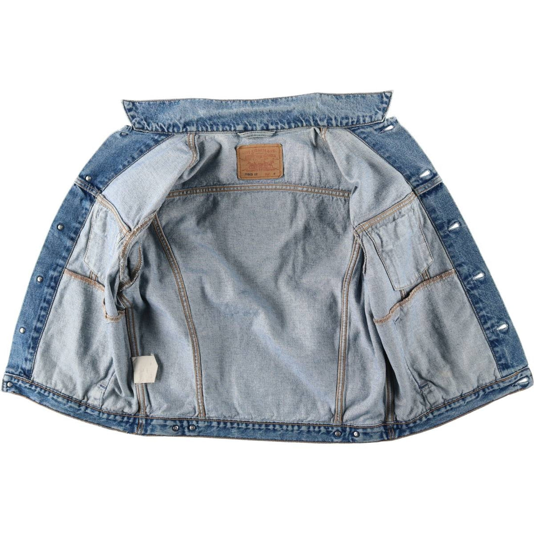 90'S Levi's 70503-0214 Denim Jacket, Men's Size Medium, Vintage cotton blue type Vintage Second Hand