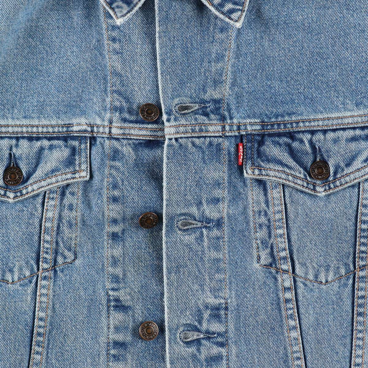 90'S Levi's 70503-0214 Denim Jacket, Men's Size Medium, Vintage cotton blue type Vintage Second Hand