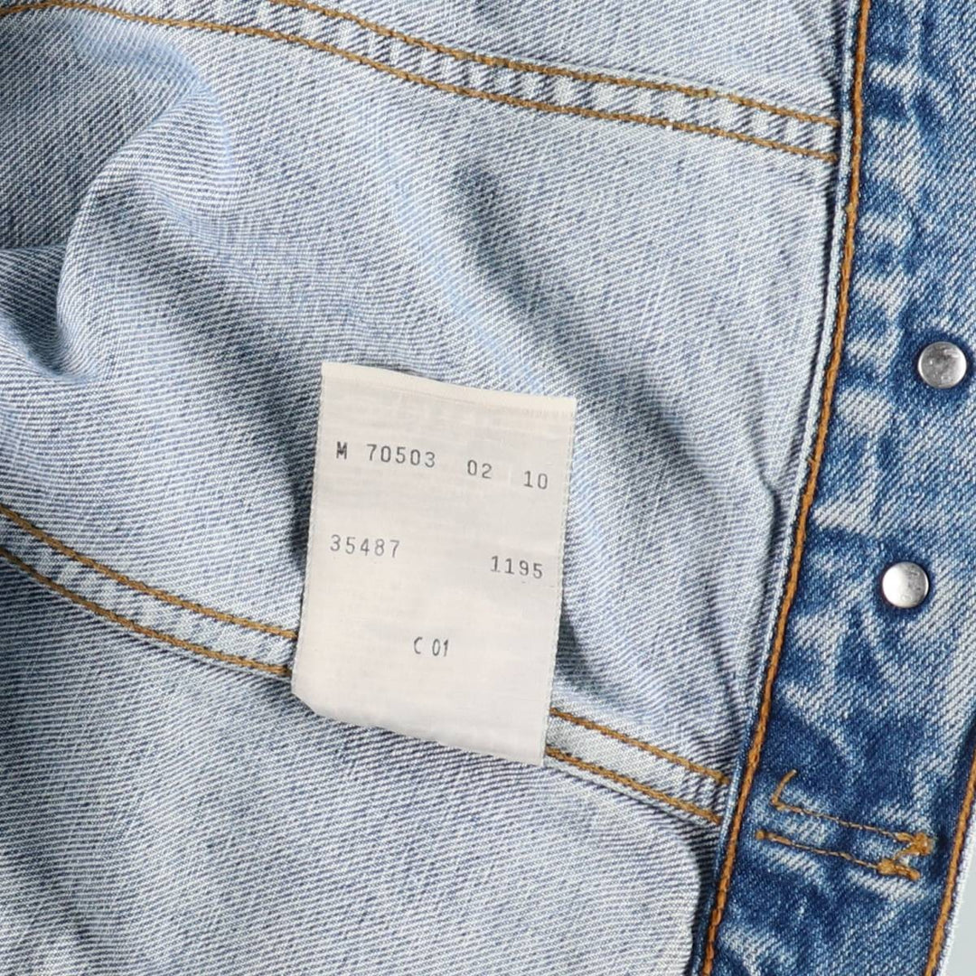 90'S Levi's 70503-0210 denim jacket, denim jacket, men's size M, vintage cotton blue type Vintage Second Hand